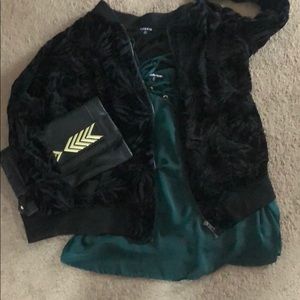 Green straps satin top